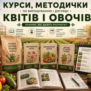 Курси, методички по догляду і вирощуванню квітів, овочів